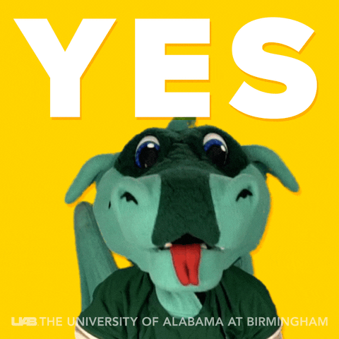 Uab Blazers Yes GIF by The University of Alabama at Birmingham