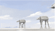 at-at walkers at-ats GIF by Star Wars