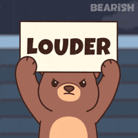 Say It Louder Teddy Bear GIF by BEARISH