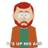 Kyle Broflovski Up Yours Sticker by South Park