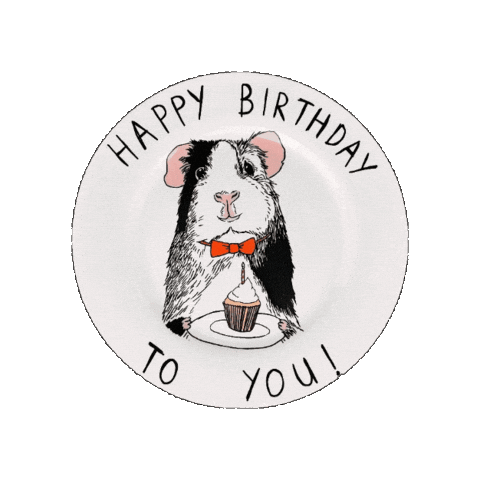Jimbobart giphygifmaker happy illustration birthday Sticker