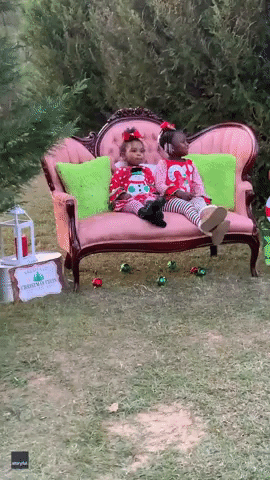 Girls Run Away Screaming After Grinch Disrupts Holiday Photoshoot