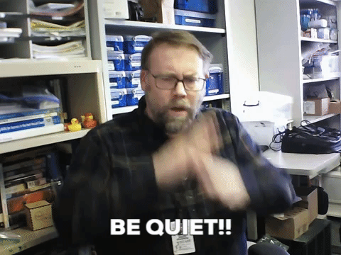 be quiet sign language GIF