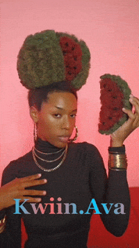 KwiinAva watermelon afro ava kwiin GIF