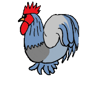 Rooster Hahn Sticker