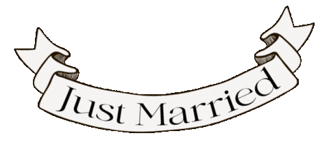 pureluxebride giphyupload married justmarried newlyweds Sticker
