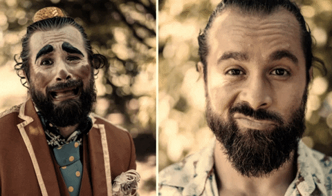 leclownbresilien giphygifmaker clown gai milho baunilha GIF