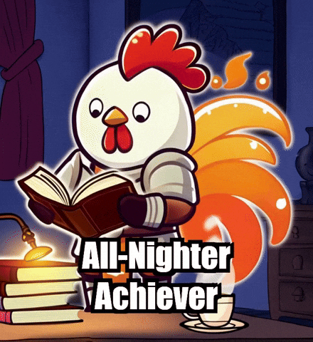 Late Night Study GIF by Zorooster
