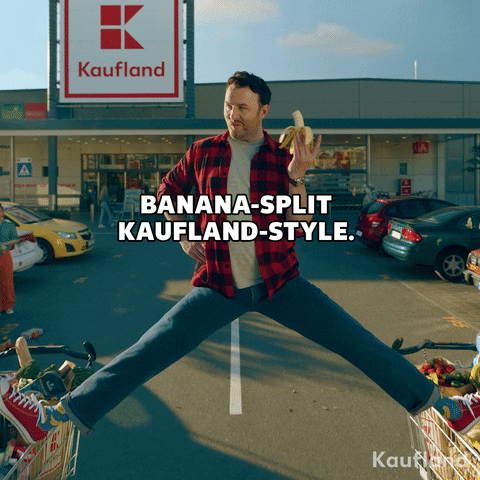 KauflandCesko giphyupload shopping banana split GIF