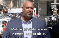 "Political violence is never acceptable."