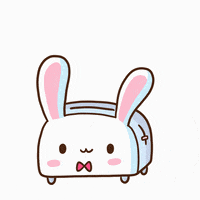 LuckyBunnys happy kawaii bunny feliz GIF