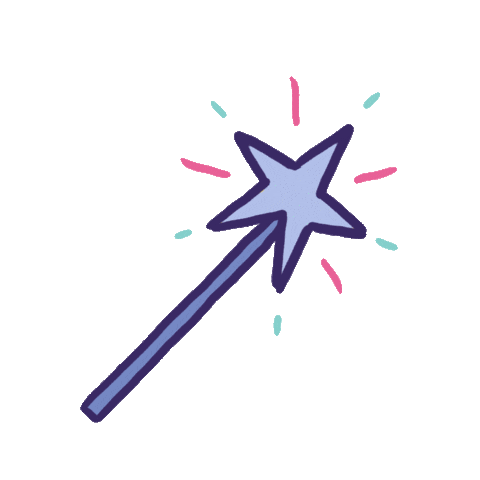 Magic Wand Sticker by Lisa McHugo