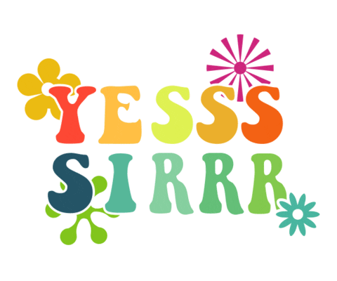 Flower Power Yes Sticker