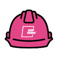 AEPOhio breast cancer awareness hard hat aep electric company Sticker