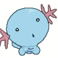 gubuos anime pokemon pixel art wooper GIF