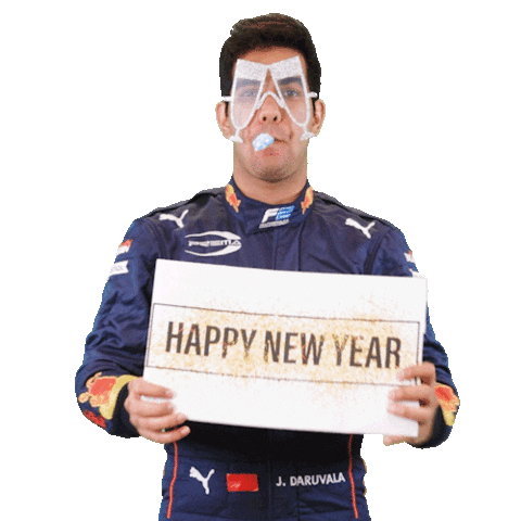 Happy New Year F2 Sticker by Prema Team