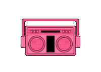 Pink Tune In Sticker by The Skinny Confidential
