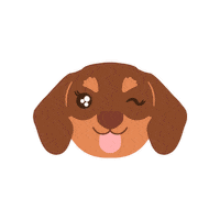 Dog Winking Sticker