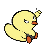 DuckieandDuck game gaming angry gamer Sticker