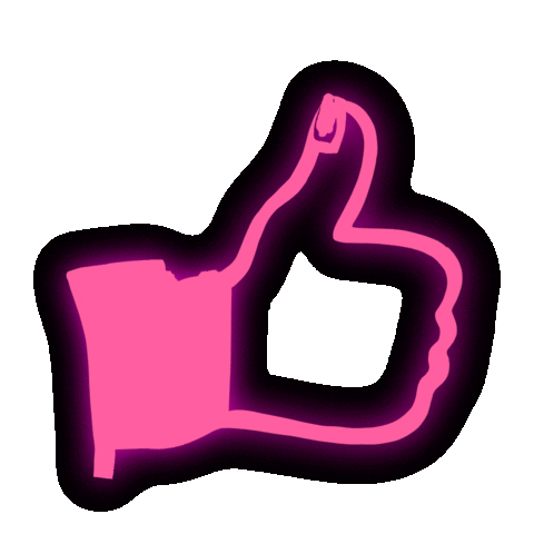 Cyberzcrew giphyupload pink thumbs up neon Sticker