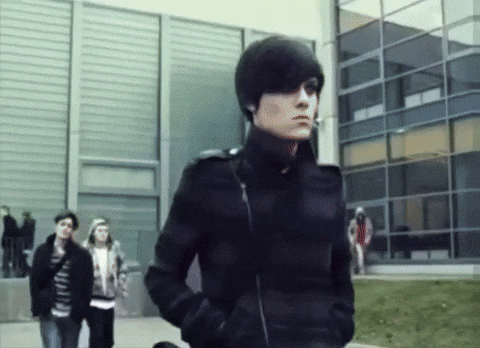 Emo Kid Clutching GIF