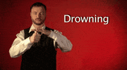 drowning sign language GIF by Sign with Robert