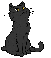 schoernchen cat black animal kitty Sticker