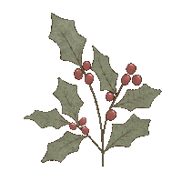 Christmas Holly Sticker