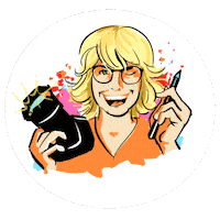 Knusperfarben love power orange photo Sticker