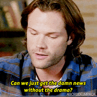 aborddelimpala drama supernatural sam winchester jared padalecki GIF