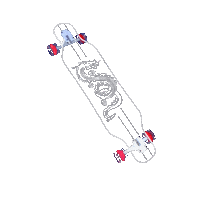 ghostlongboard ghost skate skateboard skateboarding Sticker