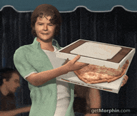 morphin funny heart pizza romantic GIF