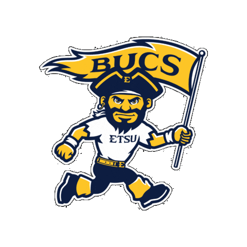etsu_bucs pirate tennessee buccaneers bucky Sticker