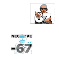 Black And White Number Sticker