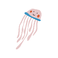 Jellyfish Sticker by Fatiga Textiles