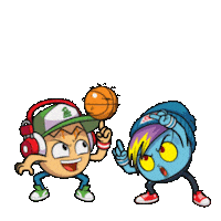Lets Play Basketball Sticker by bad egg co