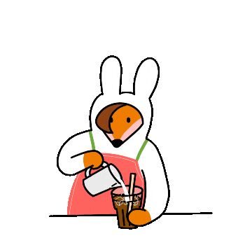 foxbrush_ giphyupload coffee drink fox Sticker