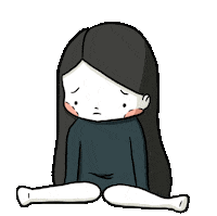 Sad Sighing Sticker by Three Under the Rain