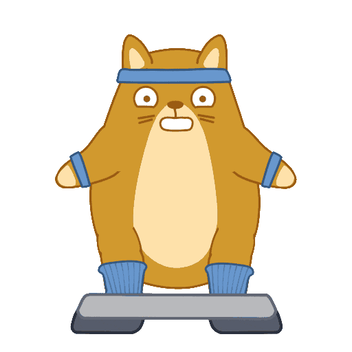 Cat Fitness Sticker by Share It Again