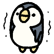 Scared Penguin Sticker