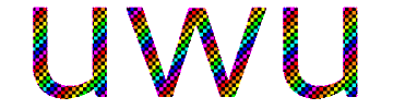 Rainbow Text Sticker