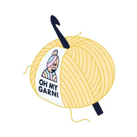 ohmygarn giphyupload omg knitting yarn Sticker