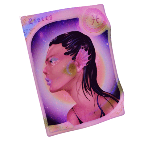 GabrielleRosenstein makeup fish pastel mermaid Sticker