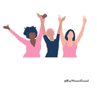 buywomenowned women shopping buy support women Sticker