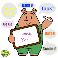 Tack Xie Xie Sticker