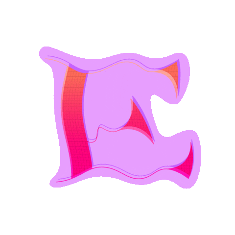 SignoritaChocolita pink typography orange e Sticker