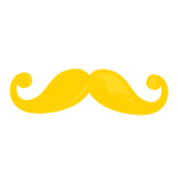 YoungMindsUK yellow photobooth mustache mentalhealth Sticker