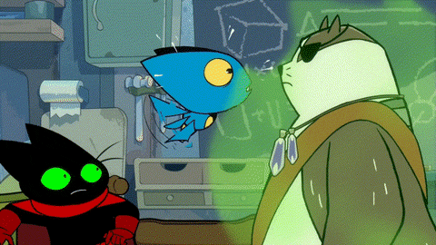 badger-clops giphyupload cartoon network mao mao adorabat GIF