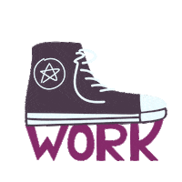 Work Converse Sticker by Ecomz