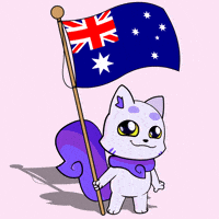 Australia Flag GIF by Lucky Kat Studios